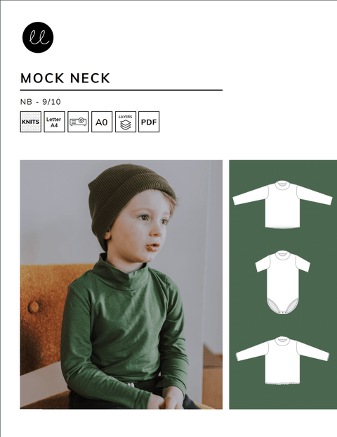 Mock Neck Tee/Bodysuit - Lowland Kids