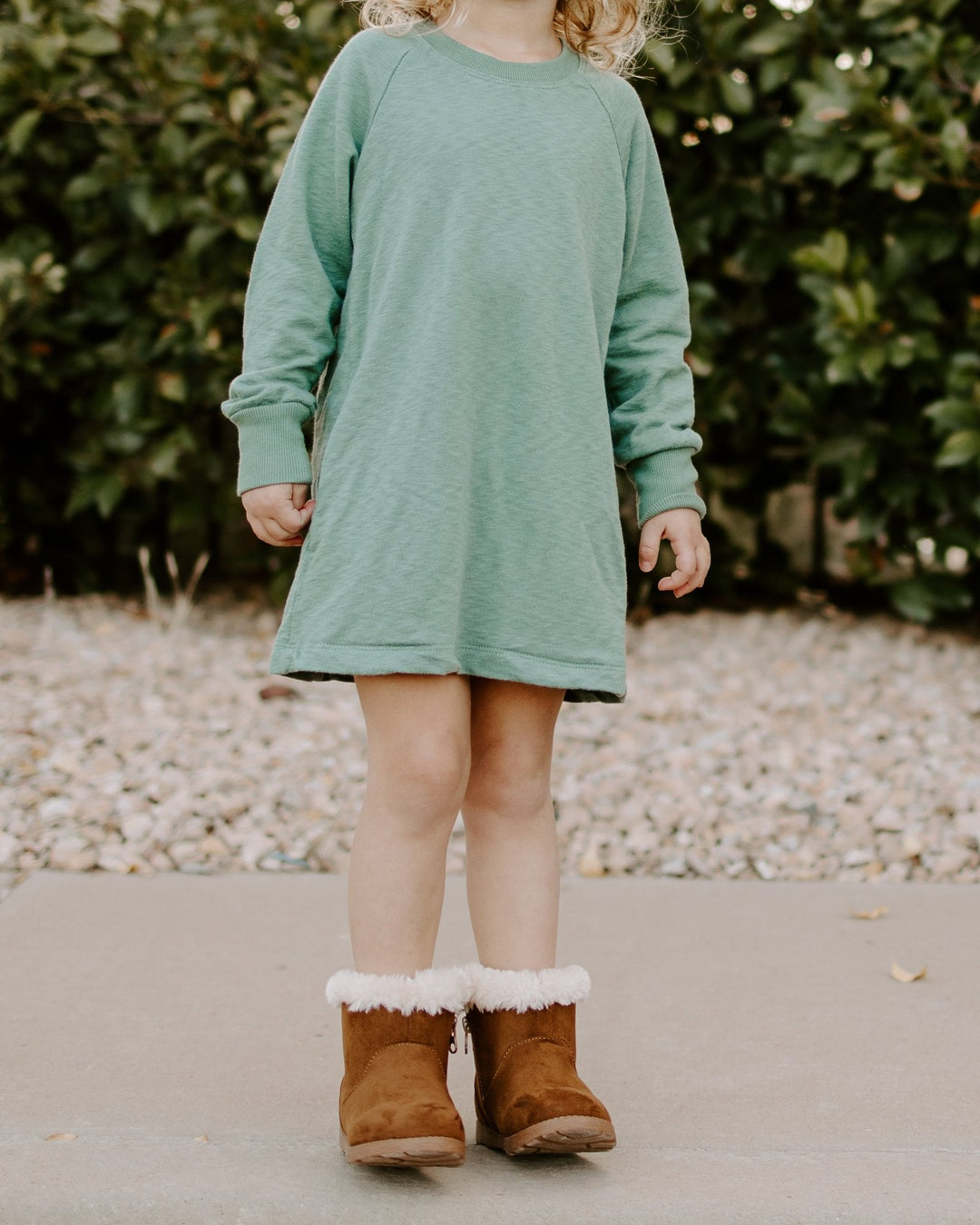 Children's Contrast Raglan Sleeve Denim Dress
