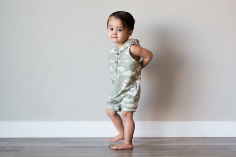 Placket Romper - Lowland Kids