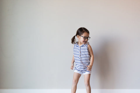 Placket Romper - Lowland Kids