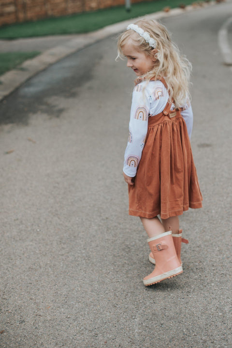 toddler brown dress Sunshine Dress
