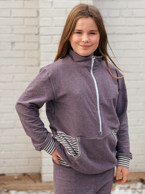 Youth Half Zip Sweater - Lowland Kids